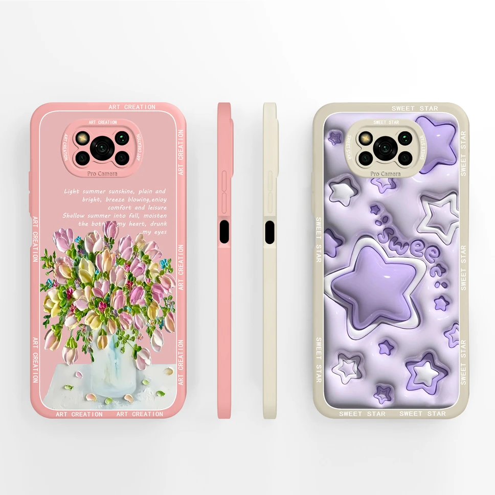 Funda de teléfono para Xiaomi Poco X3 Pro NFC Lovely Cartoon Astronaut, cubierta de protección de silicona líquida para XiaomiPocoX3 X3Pro, NFC - imagen 3