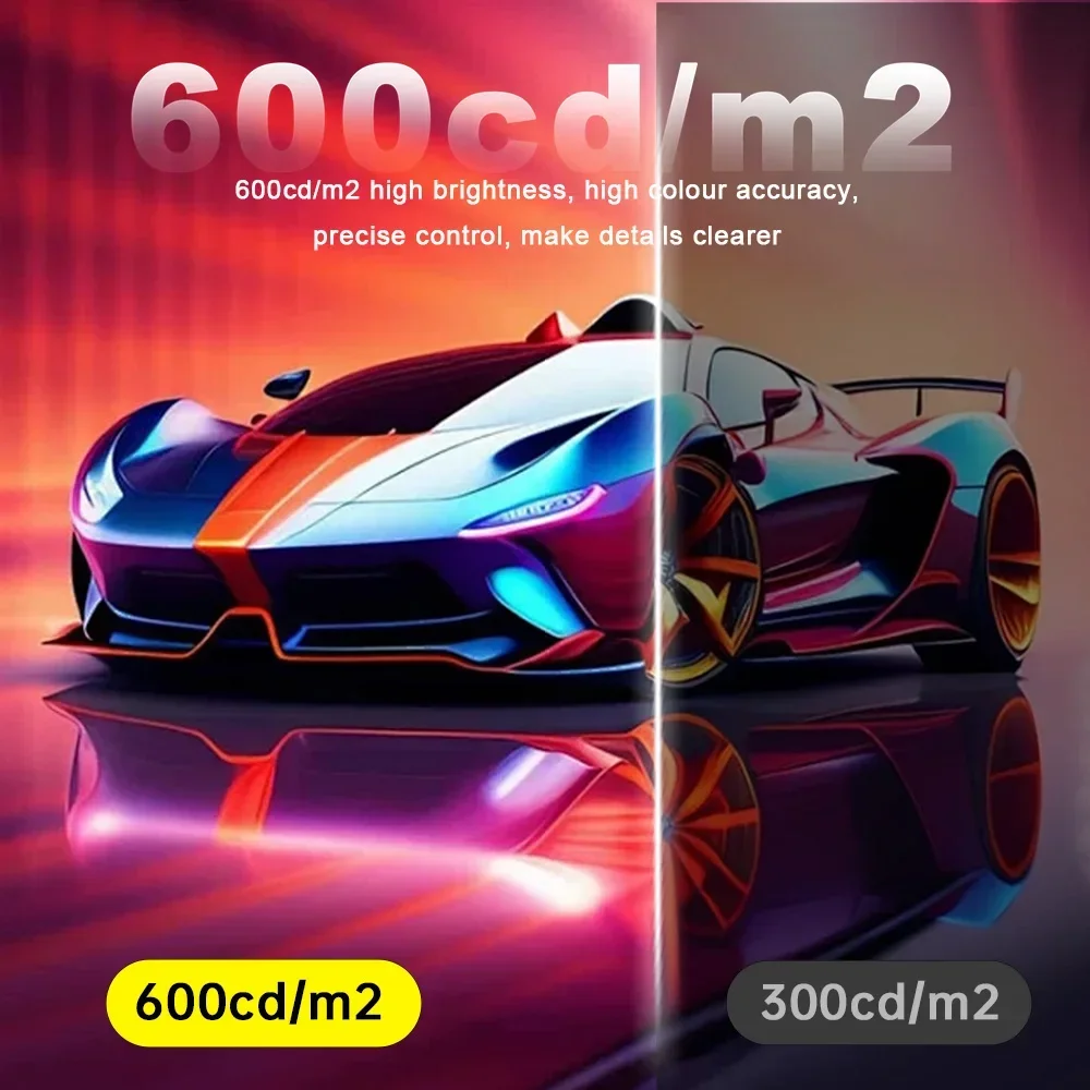 LESOWN-Monitor IPS HDMI de 8,8 pulgadas, pantalla larga estirada, 600cd/m2, 1920x480, LCD táctil, PC blanca pequeña, segunda pantalla para ordenador - imagen 3