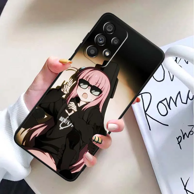 Gotou Hitori Anime para Samsung Galaxy A30 A31 A32 A33 A35 A36 A40 A41 A42 A50 A51 A52 A53 funda negra para teléfono - imagen 3