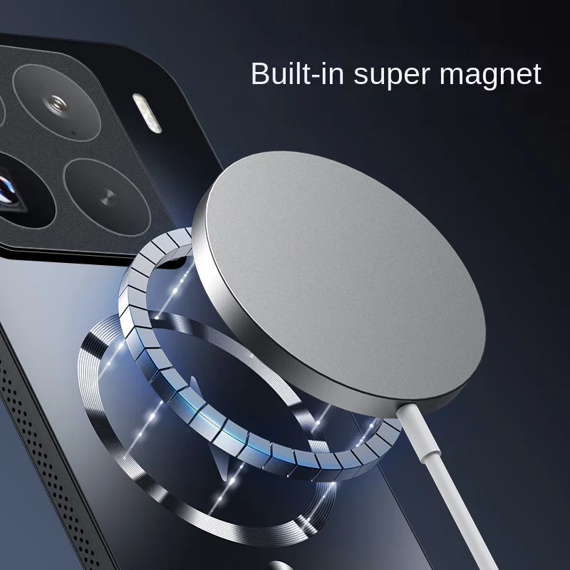 마그네틱 열 방출 흡착 무광 풀 커버 마그세이프 샤오미 17 프로 맥스 15 14 13 프로 충격 방지 렌즈 백 케이스 - imagen 4