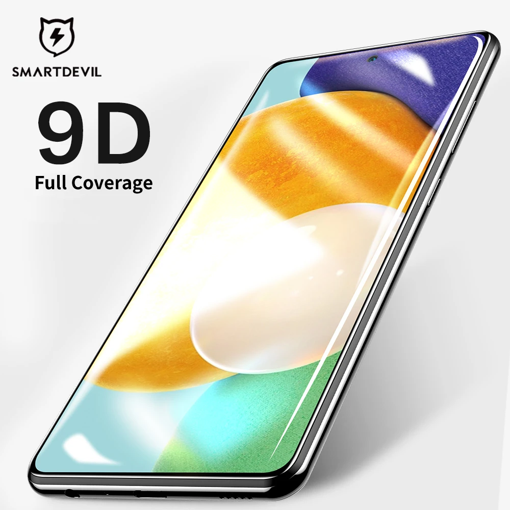 SmartDevil vidrio templado para Samsung Galaxy S22 Plus S22 + A52 5G Protector de pantalla HD cubierta completa antiarañazos