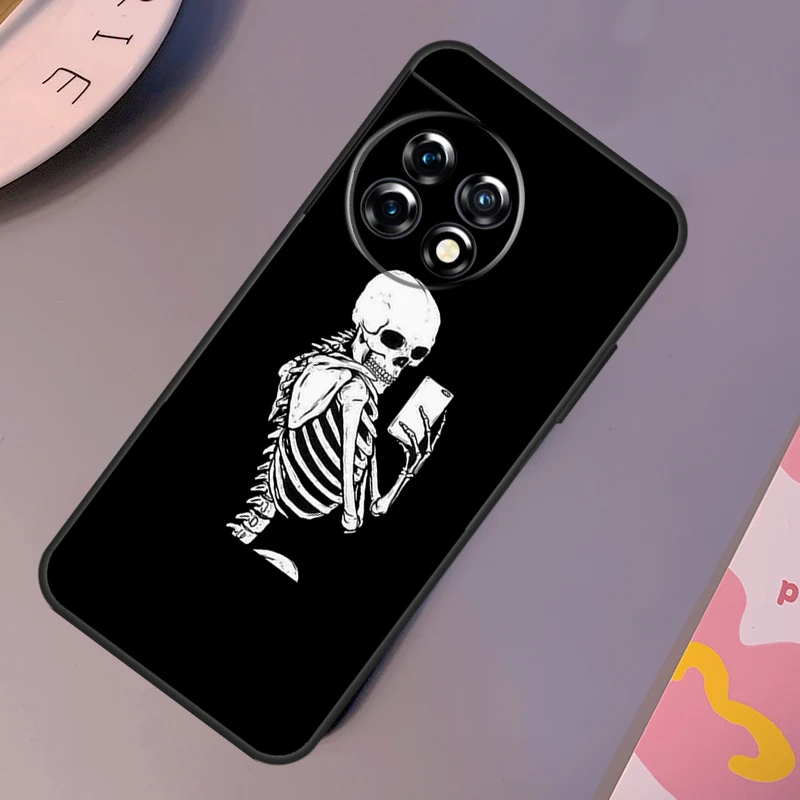 Funda de calavera de esqueleto estético para OnePlus 12 11 9 10 Pro 9RT 10T 10R 12R OnePlus Nord CE 2 3 Lite 2T N10 N20 - imagen 2