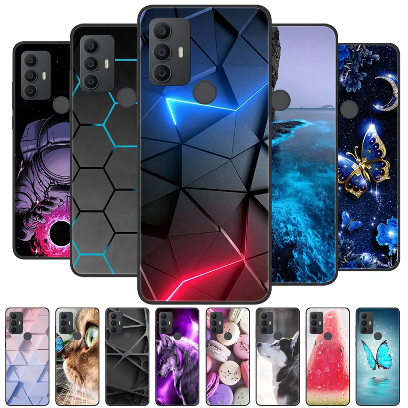Para TCL 30 SE Funda 305 TPU silicona suave cubierta de teléfono de moda para TCL 30SE 306 305 Funda 6165A Funda de parachoques para TCL30SE 6,52 pulgadas