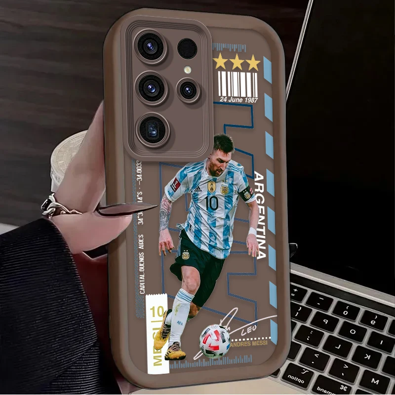 Guapo funda de jugador de fútbol para Samsung Galaxy S24 S23 S25 Ultra S22 S21 Plus FE A56 A36 A26 A16 A06 A15 A25 A35 A55 5G - imagen 3