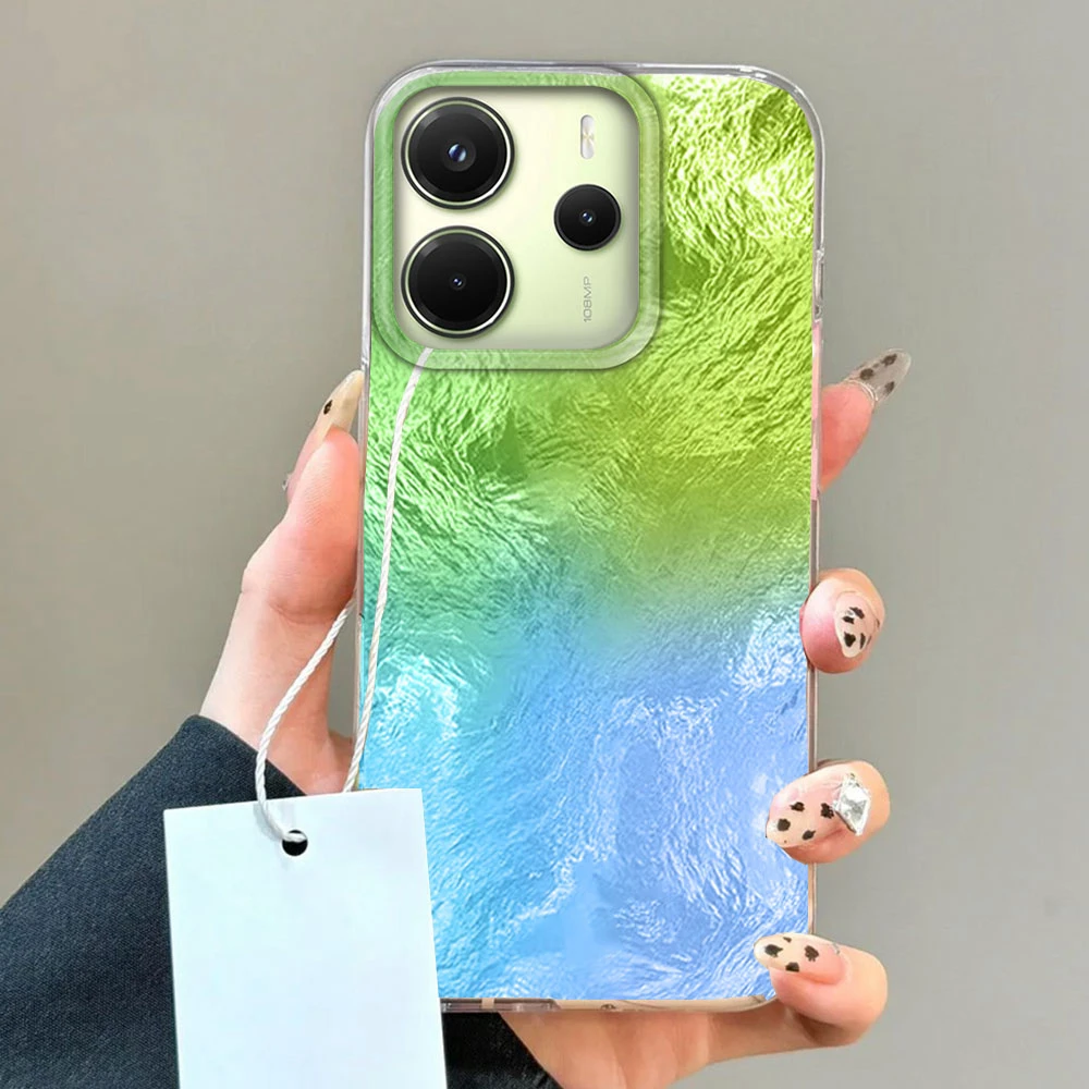 Funda de teléfono con textura de glaciar degradado colorido para Xiaomi Redmi 13C 14C A5 A3 A4 A3X Note 14 13 12 11 11S 10 Pro, funda de silicona - imagen 3