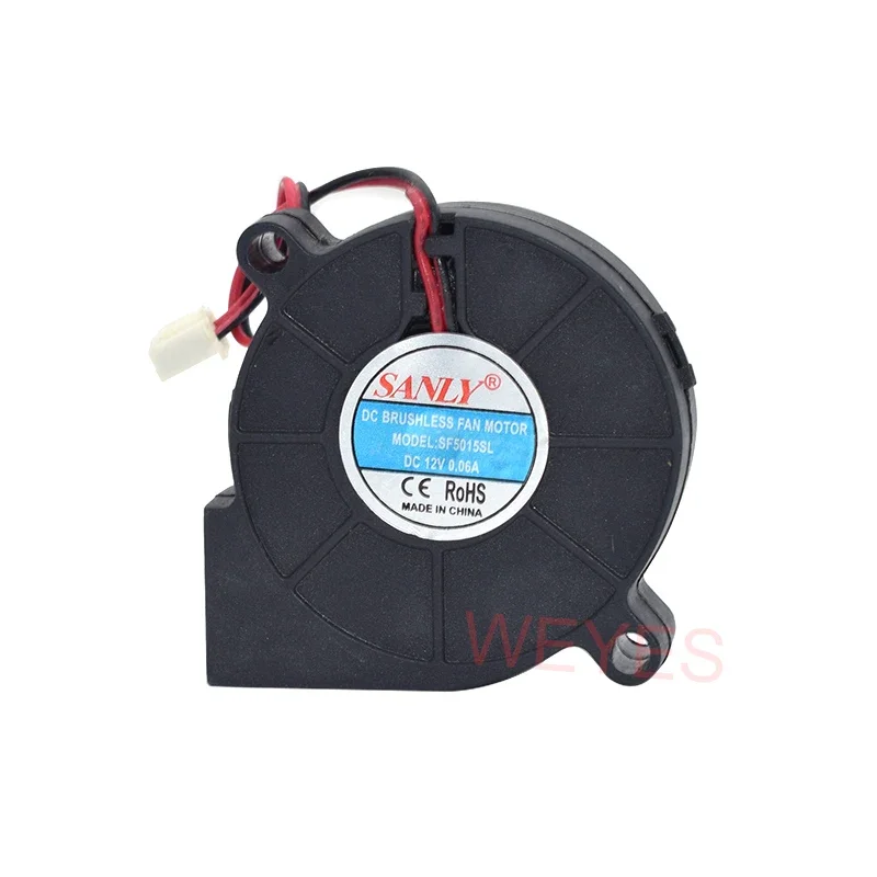 SF5015SL 12V 0.06A 0,72 W 5cm 2PIN 2 cables 5015 50x50x15mm soplador Industrial para humidificador ventilador de refrigeración nuevo - imagen 3