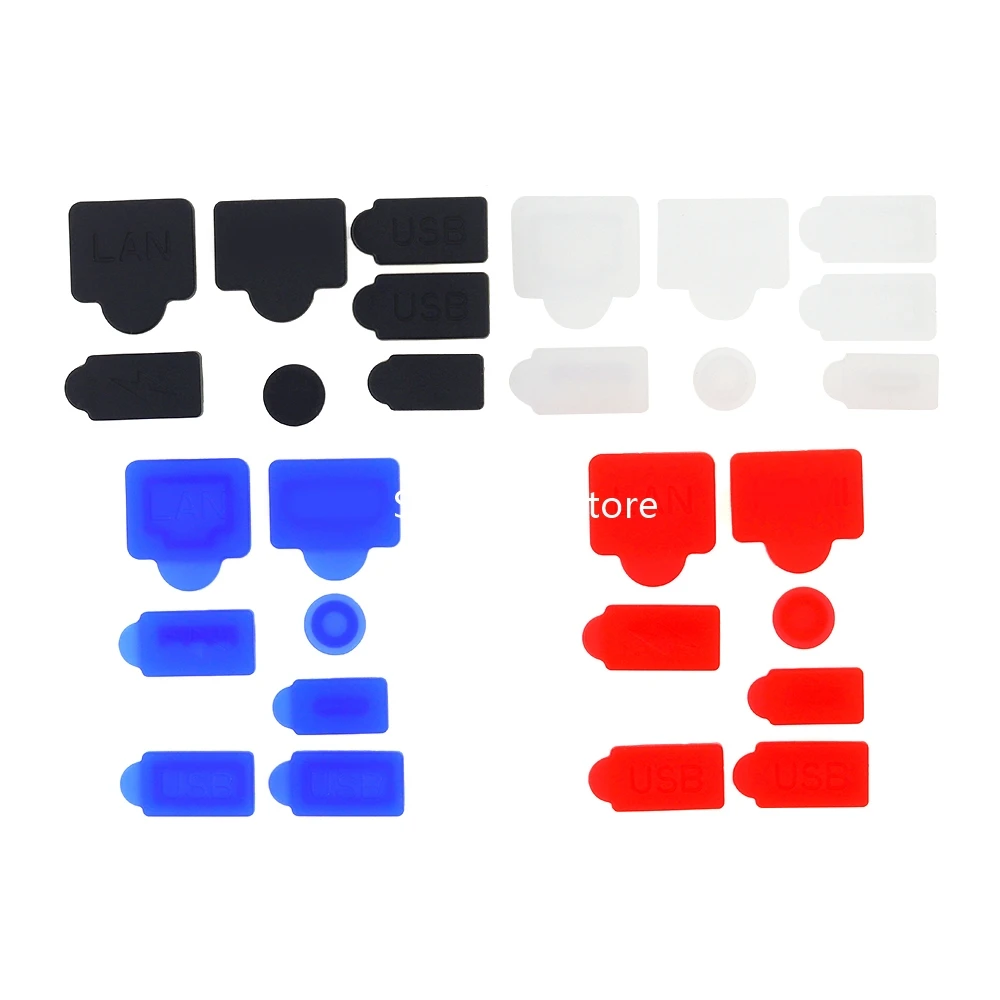 Juego de tapones antipolvo de silicona para consola PS5, interfaz USB compatible con HDMI, tapa antipolvo, 1 Juego - imagen 2