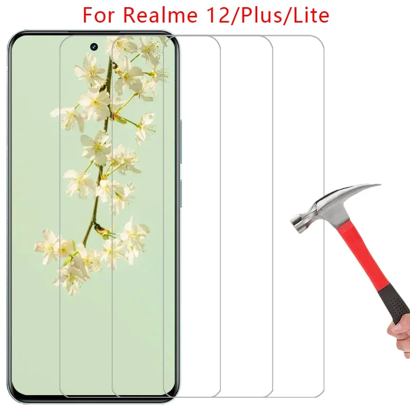 Vidrio templado protector para realme 12 plus lite protector de pantalla en realme12 12plus 4g 5g película realmi real me mi real relme
