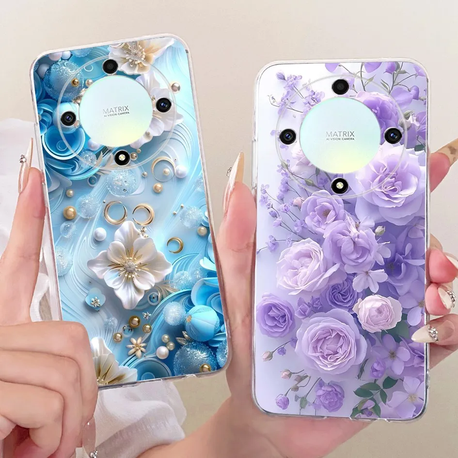 Para Honor X9a X9b 5G funda RMO-NX1 ALI-NX1 cubierta de dibujos animados de dragón León Tigre de lujo para Honor Magic 5 6 Lite HonorX9a HonorX9b Capa - imagen 2