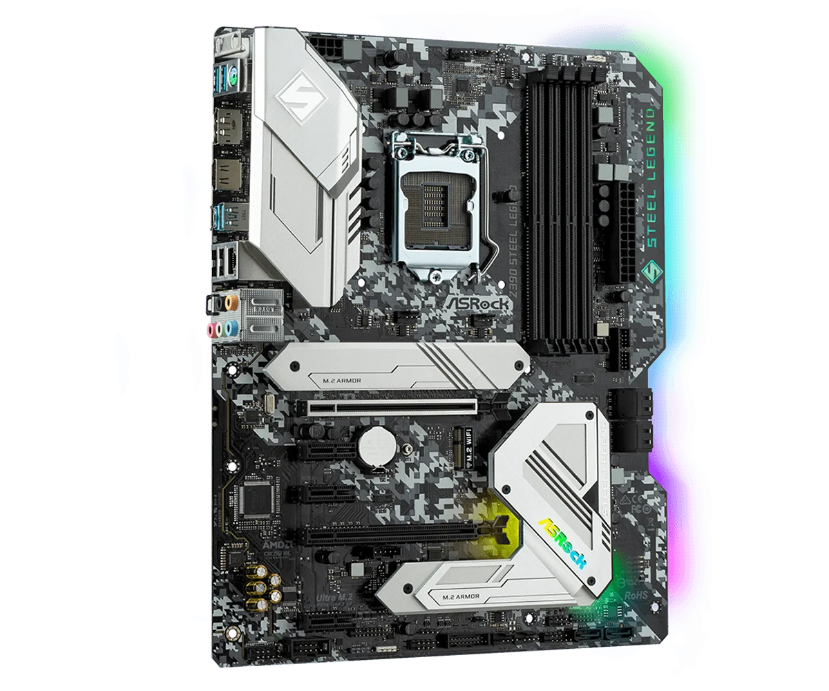 Placa base Asrock Z390 Steel Legend LGA 1151 intel Z390 placa base 2 × M.2 ATX compatible con 8700 9400F 9600 8400 8300 9900 cpu DDR4 - imagen 3