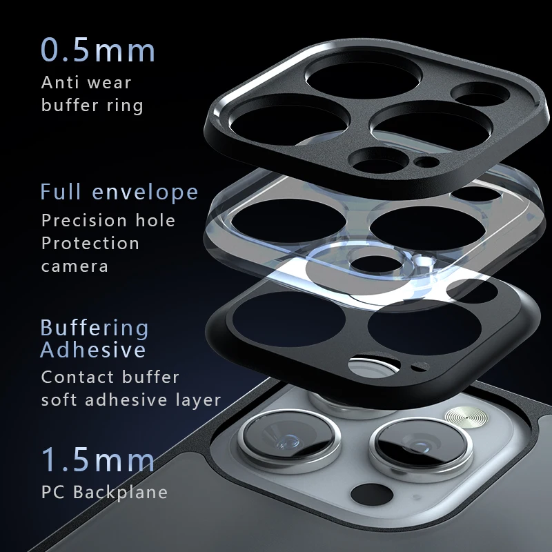 Funda esmerilada para iphone 16 Pro Max, carcasa dura mate a prueba de golpes, parachoques trasero para iphone 16 Pro Max - imagen 5