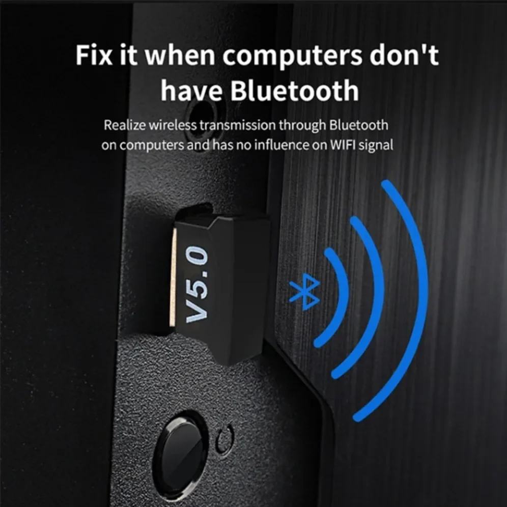 GRWIBEOU-Adaptador USB Bluetooth 5,0, Dongle, Adaptador Bluetooth 5,0 para PC, portátil, altavoz inalámbrico, receptor de Audio, transmisor USB - imagen 3