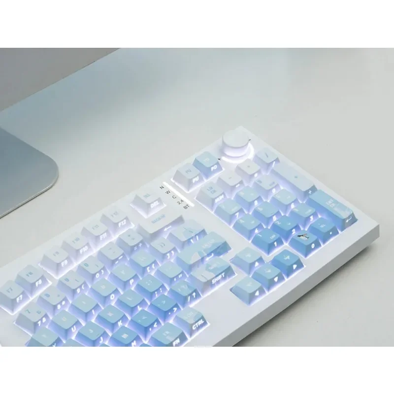 PiiFOX Seeks Glacier-teclas con tema dibujado a mano, con 130 teclas, sublimación de calor de cinco lados, translúcidas, OEM, grabadas lateralmente - imagen 5