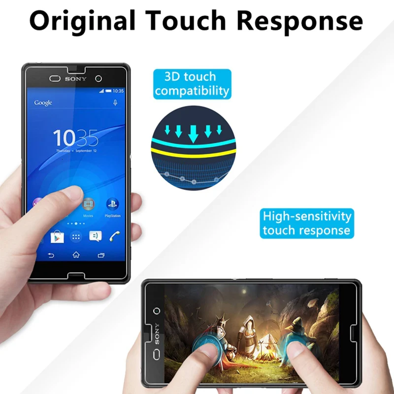 Película templada a prueba de explosiones para Sony XZ1 Compact XZ2 XZ3, Protector de pantalla resistente de vidrio para teléfono Sony Xperia XZ Premium XZS - imagen 5