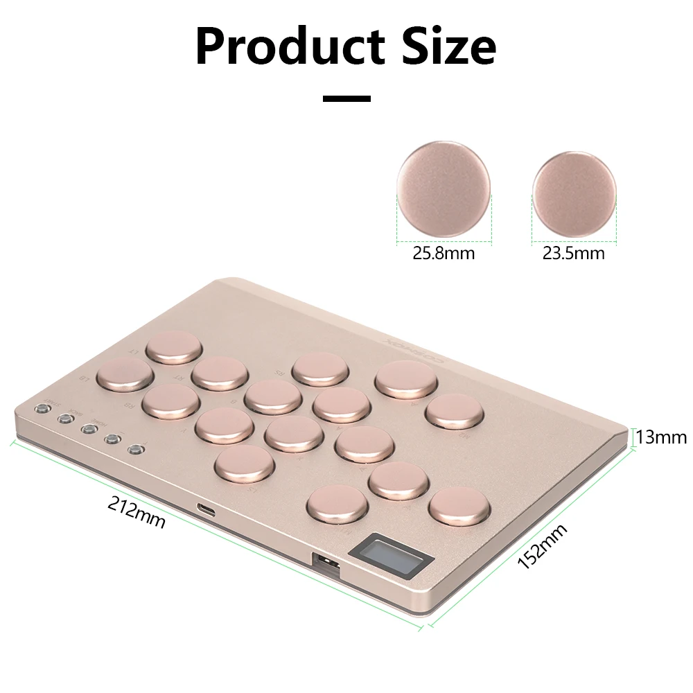 Controlador sin palanca de Haute42-COSMOX, Joystick para juegos para PC/PS4/PS5, interruptor de vapor, teclado Arcade, lucha, Hitbox Stick - imagen 5