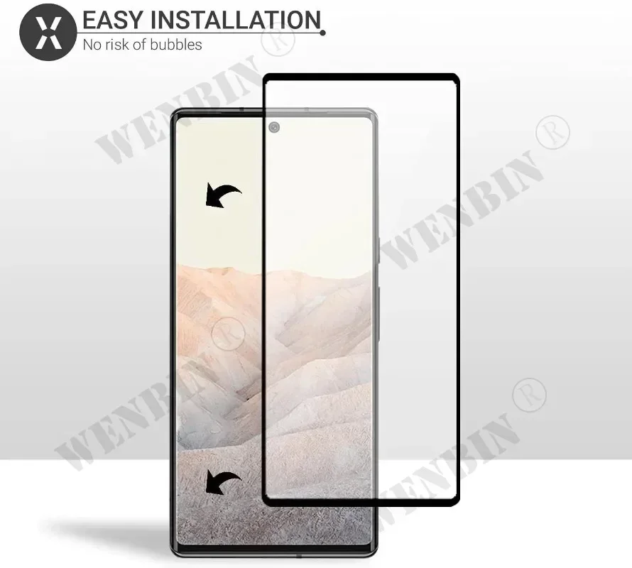 Protector de pantalla de vidrio templado para móvil, cubierta completa curvada, 3 piezas, para Google Pixel 9, 8 Pro, XL, 8A, 7 Pro, 7A, 7, 6 Pro, 6A, 6, 5, 5A, 4A, 5G - imagen 3