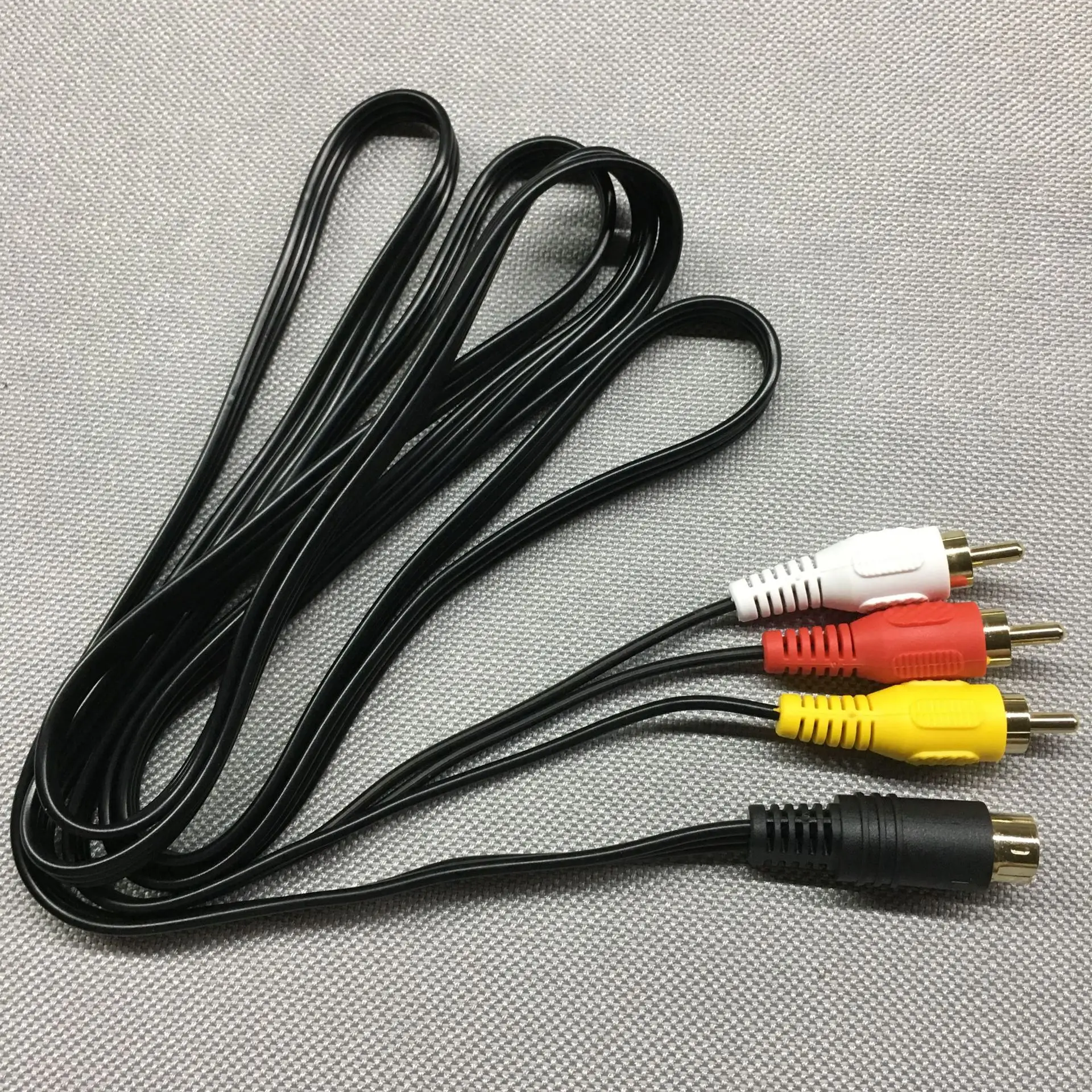 10 Uds. Cable AV de Audio y vídeo con enchufe chapado en níquel para SEGA Saturn A/V RCA Cable para SS para sega mega drive 1/2 - imagen 2