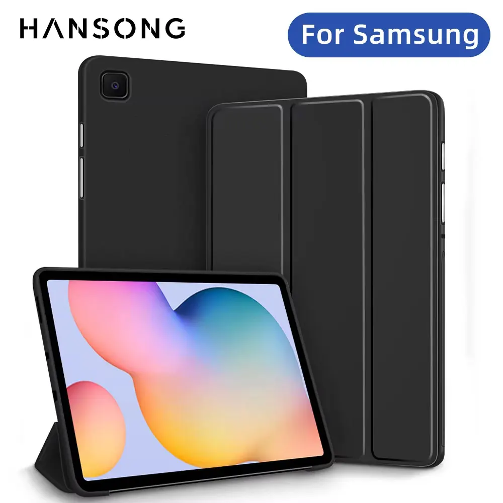 Funda compatible con Samsung Galaxy Tablet para S6 lite Tab A9 A8 A7 S7 S8 S9 y Plus FE Smart Auto función de encendido y apagado cubierta de silicona - imagen 2