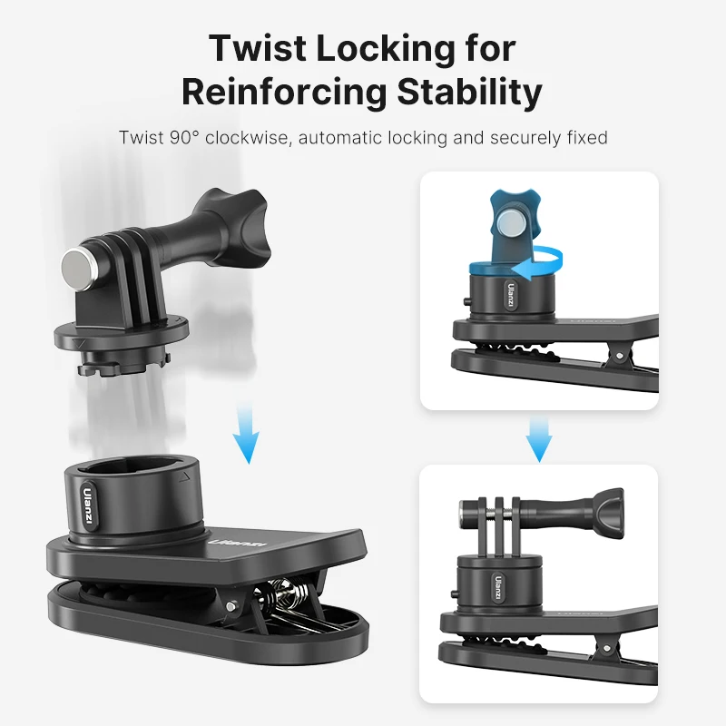 Ulanzi Go-Quick II Soporte magnético para correa de mochila de liberación rápida para Gopro para DJI OSMO para sistema QR de cámara de acción Insta360 - imagen 4