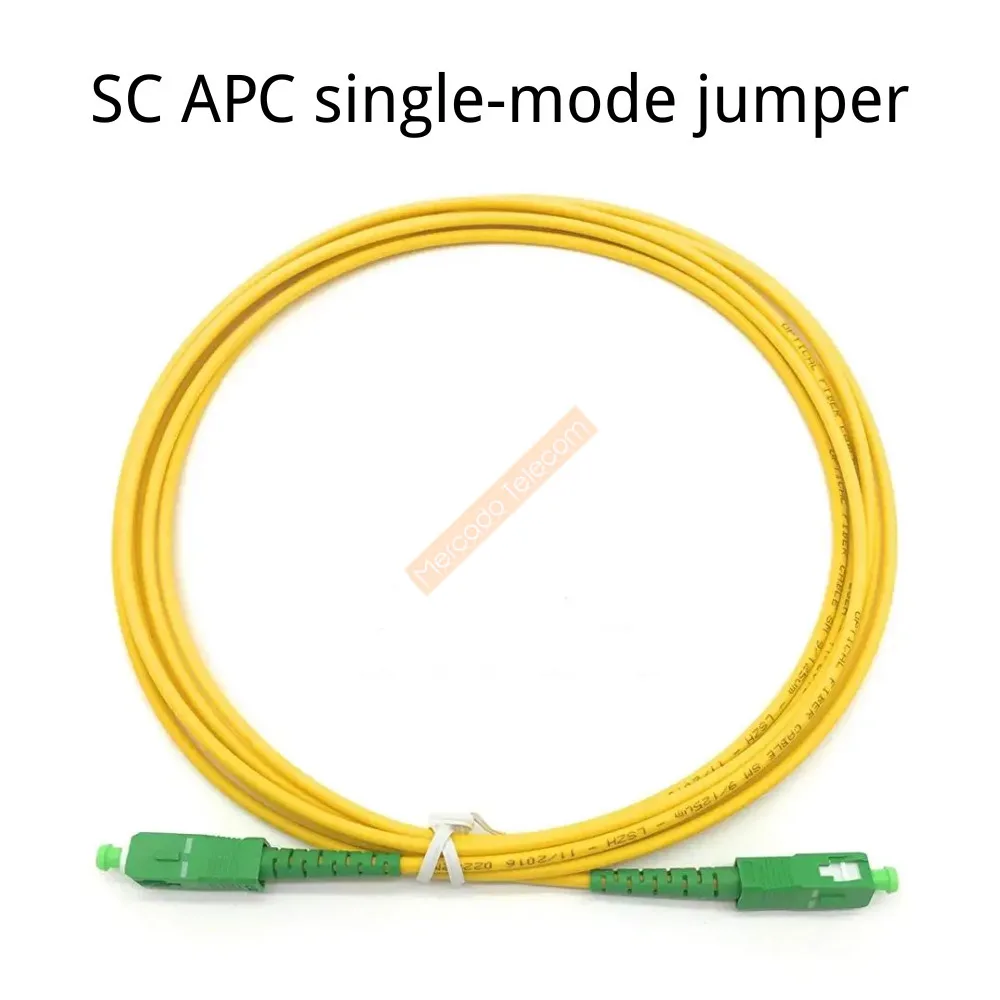 Cable de conexión óptico SC/APC-SC/APC monomodo SX 9/125 G652D LSZH 1m 2m 3m Cable de puente de fibra óptica FTTH - imagen 5