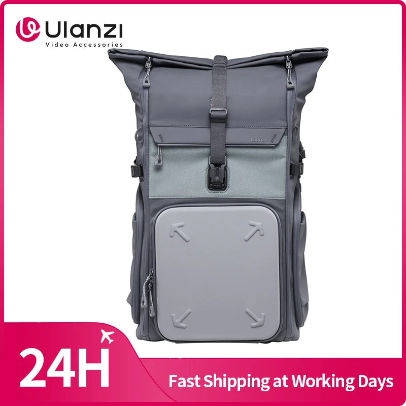  Ulanzi BP04 Mochila para cámara de carcasa dura Mochila de seguimiento Bolsa de viaje Mochila de gran capacidad 23-27L para actividades al aire libre - imagen 2