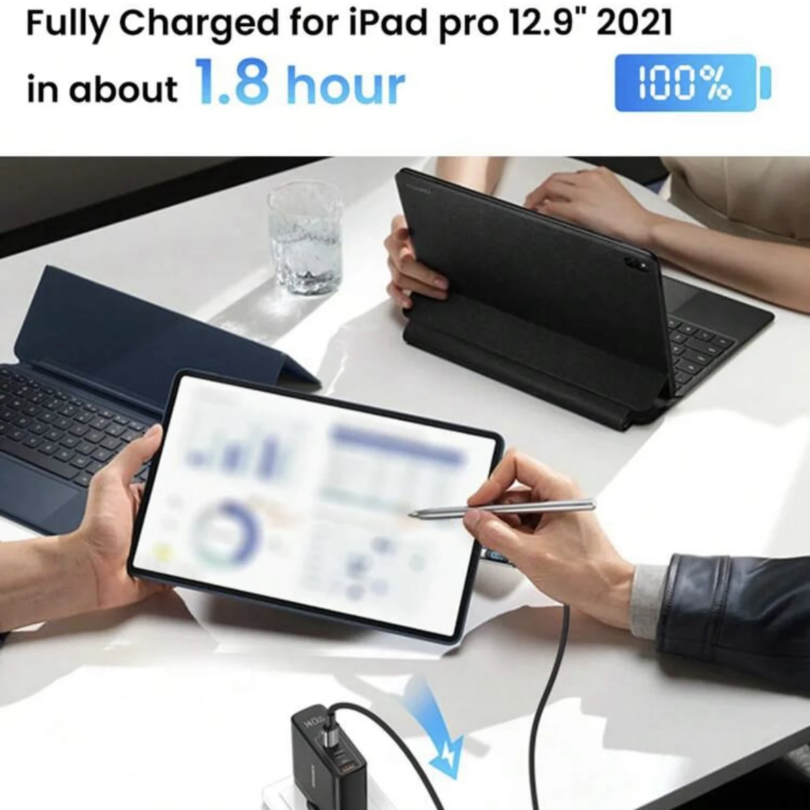 Cable iPYZH tipo C 100W PD Cable de pantalla de cargador de carga rápida para iPhone 15 16 17 1+ Galaxy Macbook iPad - imagen 5