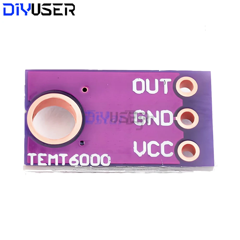 TEMT6000 Sensor de luz ambiental Salida analógica para Arduino, Módulo de detección de intensidad de luz Sensor fotosensible - imagen 5