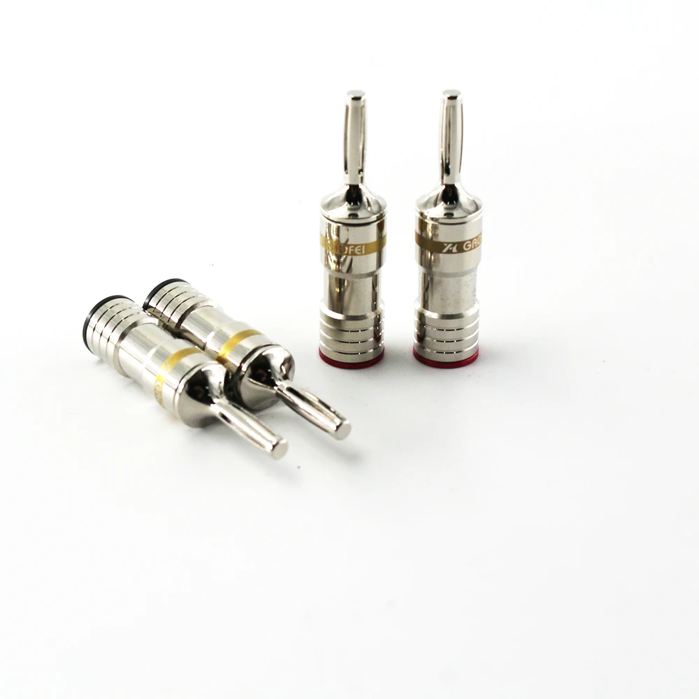 HIFI 5MM Gaofei GF-RHO011B chapado en rodio altavoz cable Audio conector Banana AudioPlug - imagen 4