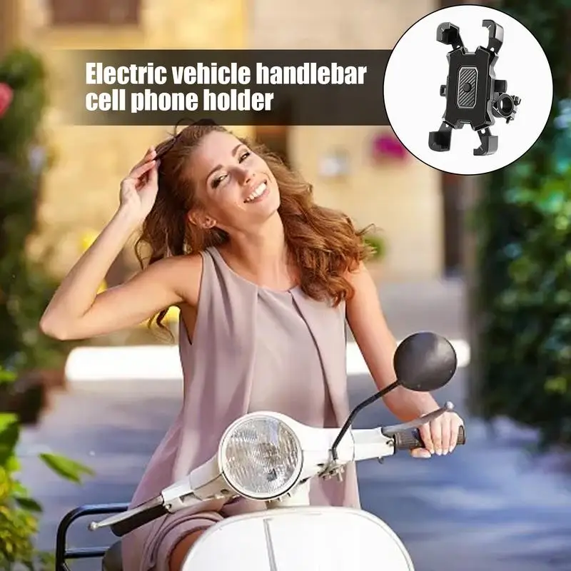 Soporte de teléfono para bicicleta y motocicleta, accesorio para manillar, rotación de 360 grados - imagen 2