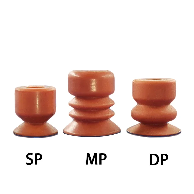 Ventosa neumática de goma de silicona roja, ventosa de cabeza pequeña, orificio de montaje de 5mm para piezas de manipulador de máquina de moldeo por inyección - imagen 2