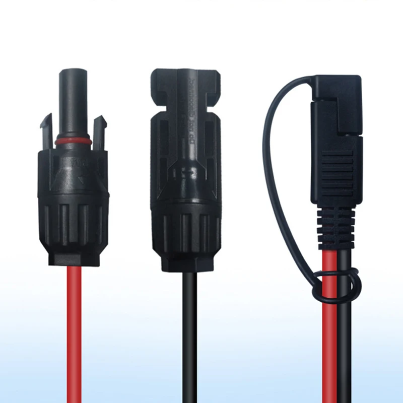 Conector SAE batería de 2 pines 12AWG 0,3 M 1M 12V 48V CC Cable SAE a Panel Solar adaptador de corriente conector de Cable