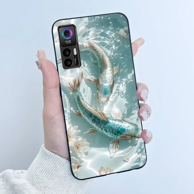 Para TCL 30 5G 30 Plus funda negra de silicona suave de lujo lindo conejo de amor divertida carcasa de teléfono para TCL 30 30 + nuevo diseño cubierta parachoques - imagen 3