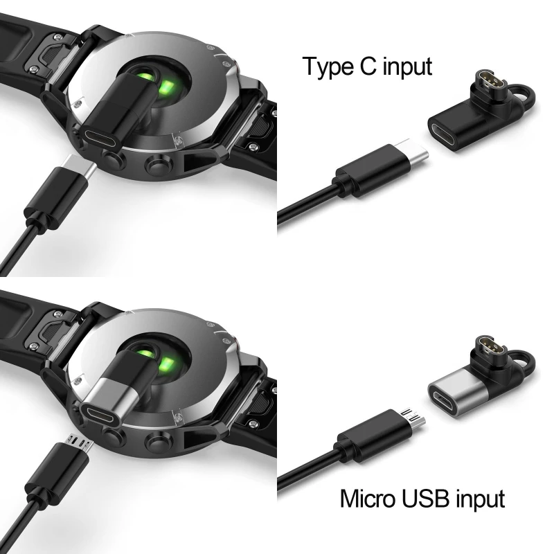 Convertidor de carga USB tipo C hembra a 4 pines para reloj inteligente Garmin Fenix 5/5S/5X/6 Forerunner 45/45S/245/245M/935 - imagen 4