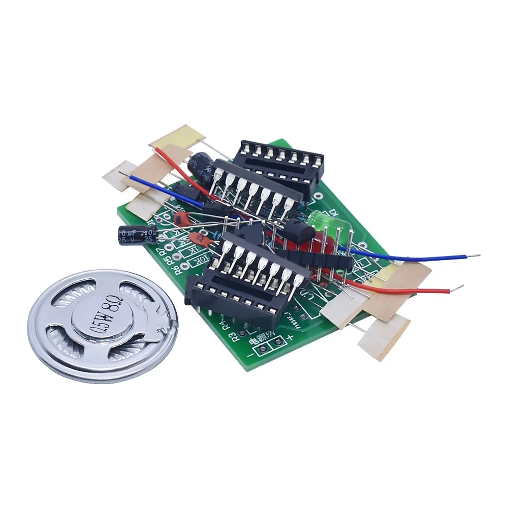 Kit de alarma antirrobo de doble vía, alarma de ambulancia 120, sonido, principio de estudiante, experimento, entrenamiento, placa de circuito CD4011, chip NE556 - imagen 3
