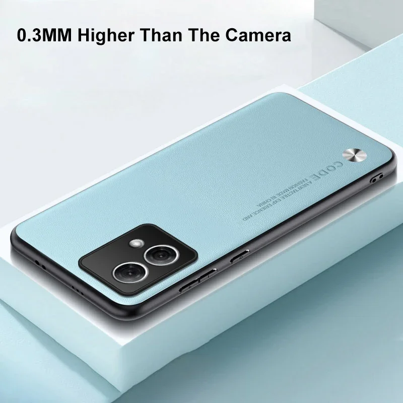 Funda de teléfono de cuero de lujo para Motorola Moto G84 5G, funda protectora de silicona mate a prueba de golpes para Motorola G84 MotoG84 - imagen 5