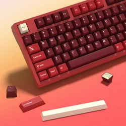 KBDiy GMK Jamon Teclas PBT ISO Doble Disparo Perfil Cereza Retro