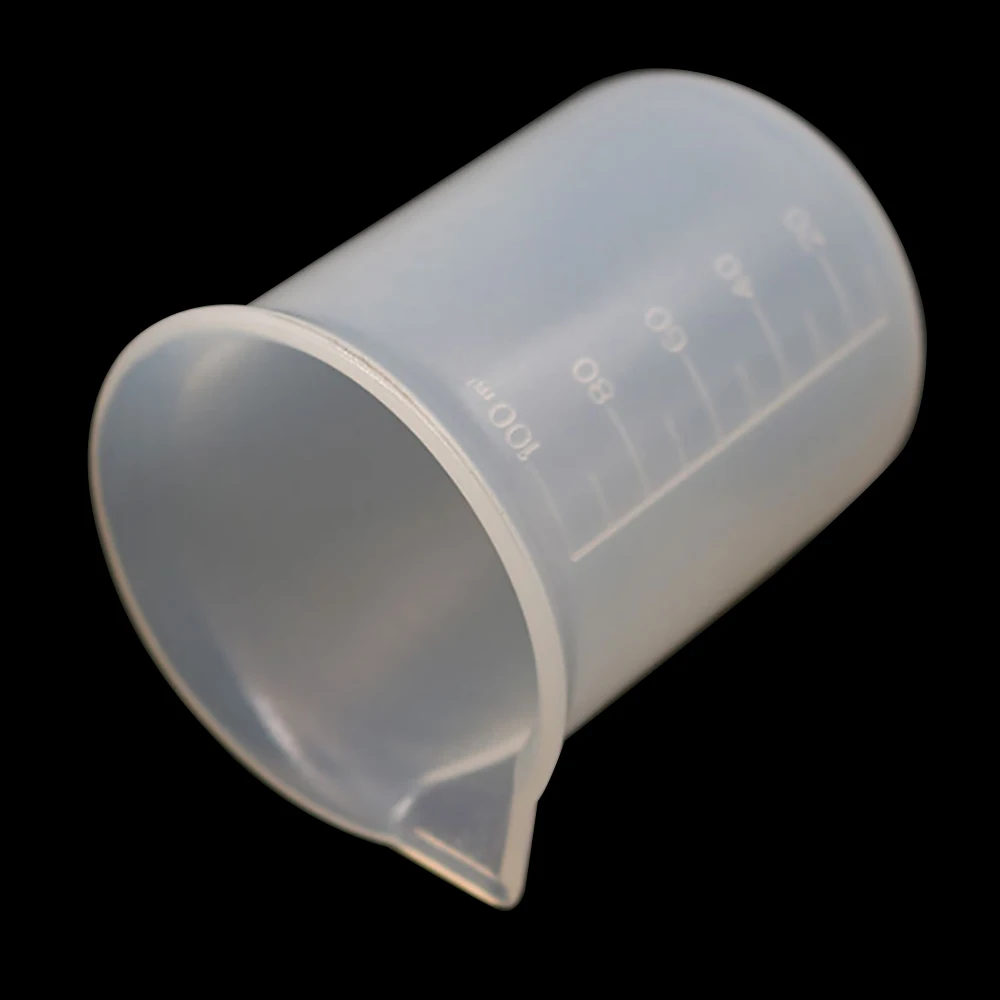 Taza medidora de silicona sin lavado con forma de gota de Gel de cristal, herramienta de fabricación DIY, herramienta de pastel de silicona de calidad alimentaria con escala, 100ml, 1 Uds. - imagen 3