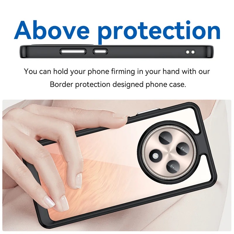 Funda de TPU colorida transparente para OPPO Reno12 F FS 5G Reno 12F 12FS funda protectora transparente Fundas Coque Capa - imagen 5