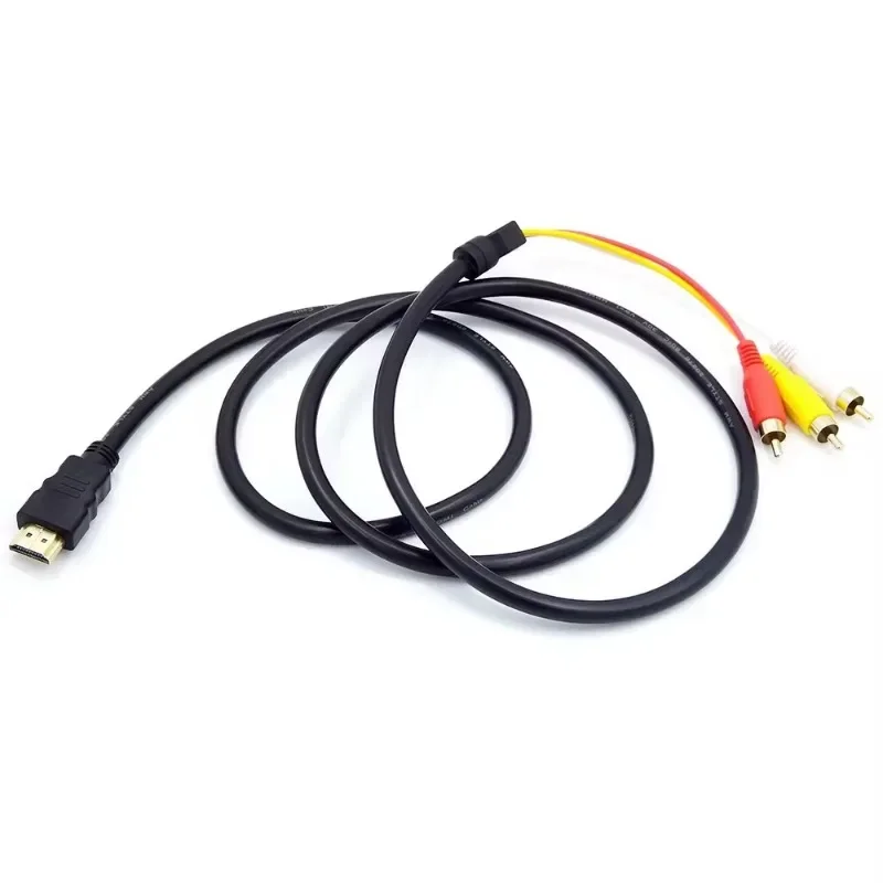 1080P 1,5 M compatible con HDMI a 3 RCA Video Audio Cable compatible con HDMI adaptador convertidor de Cable AV para TV Set-Box DVD portátil - imagen 5