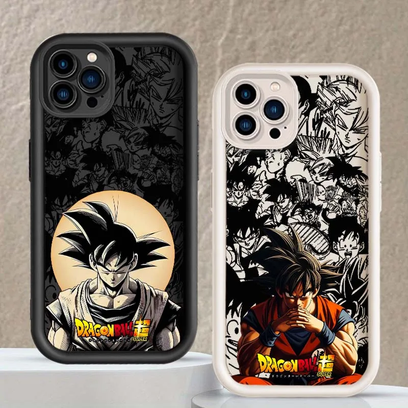 D-Dragon Ball Art Son Goku Cool funda para Apple iPhone 17 16 15 14 13 12 11 Plus Pro Max Eye Ladder funda de teléfono
