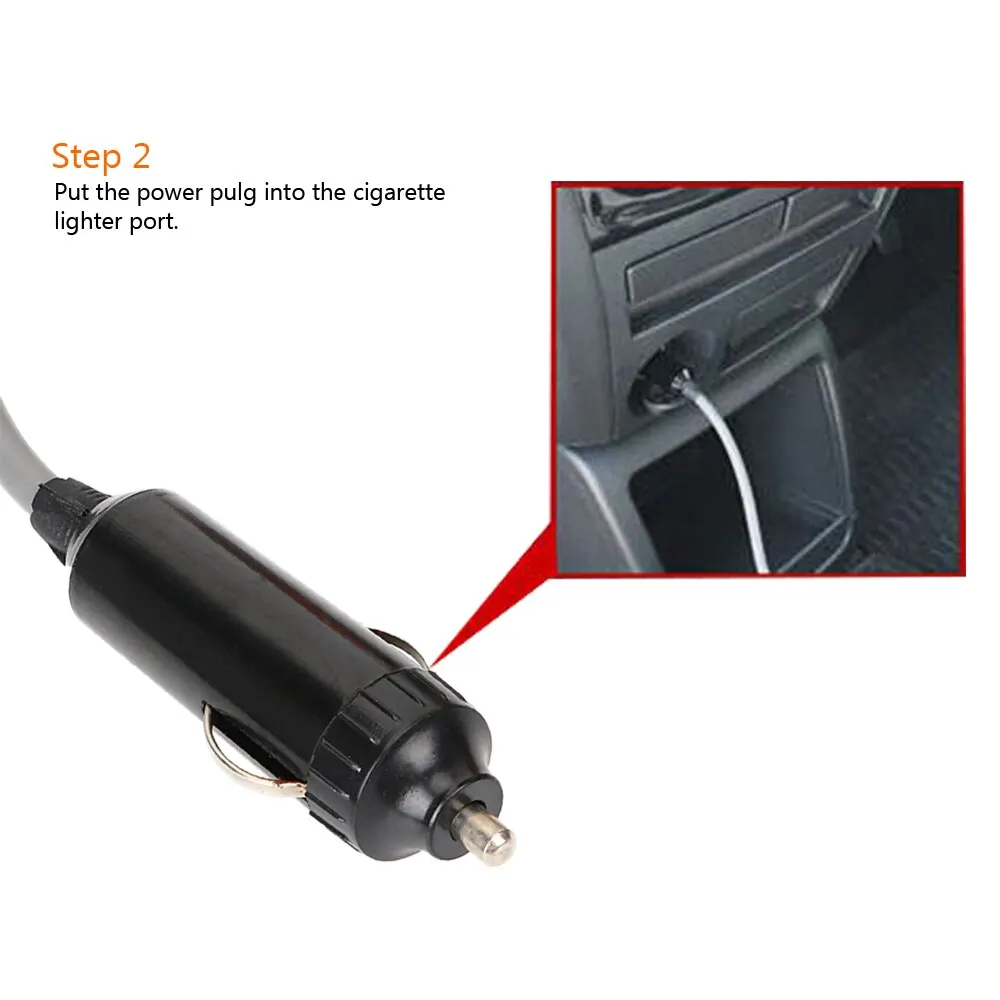 Herramienta de limpieza, ducha portátil para coche, lavadora de coche de 12V CC, ducha de viaje para acampar al aire libre con encendedor de cigarrillos, accesorios de lavado de coches - imagen 5