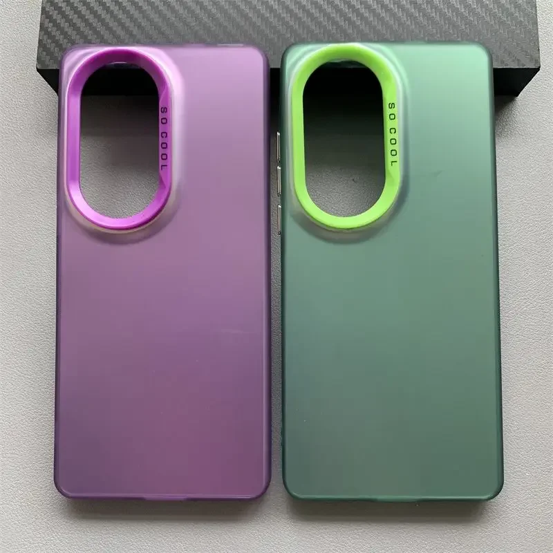 Para Huawei P50 Pro funda de teléfono P50Pro p50E funda de lujo metálica Aurora piel mate - imagen 2