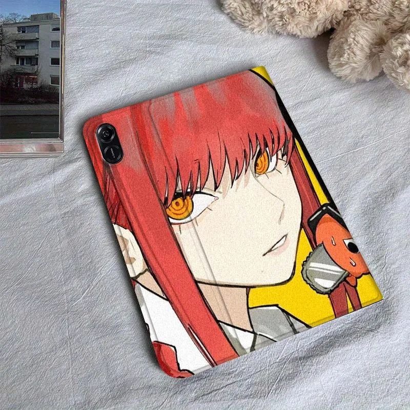 Motosierra hombre Anime Makima para Honor Tab Pad MagicPad Tablet 6 7 8 9 10 13 V7 V8 X8a X9a X9 X8 GT GT2 Pro funda para tableta - imagen 3