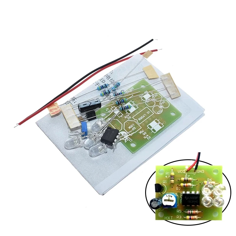 Kit de luces LED de respiración LM358, conjunto de producción electrónica, piezas de luz de respiración DIY, Kit de laboratorio PCB