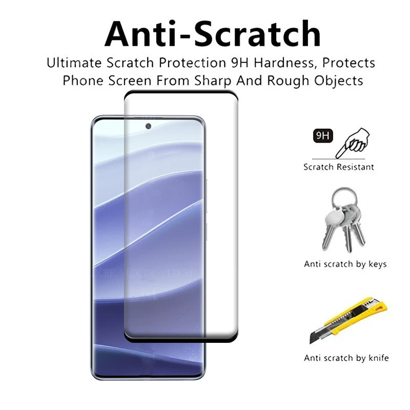 Protector de pantalla para Xiaomi Redmi Note 14 Pro, cristal templado curvado completo, 9H, 4 unidades - imagen 4