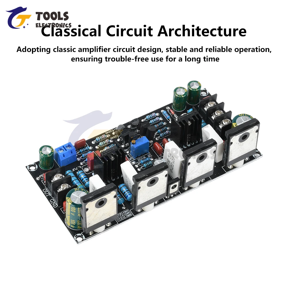 Placa amplificadora terminada de tubo Mono de potencia 1943 + 5200 DC 20V-90V Mono 200W Placa amplificadora de potencia - imagen 5