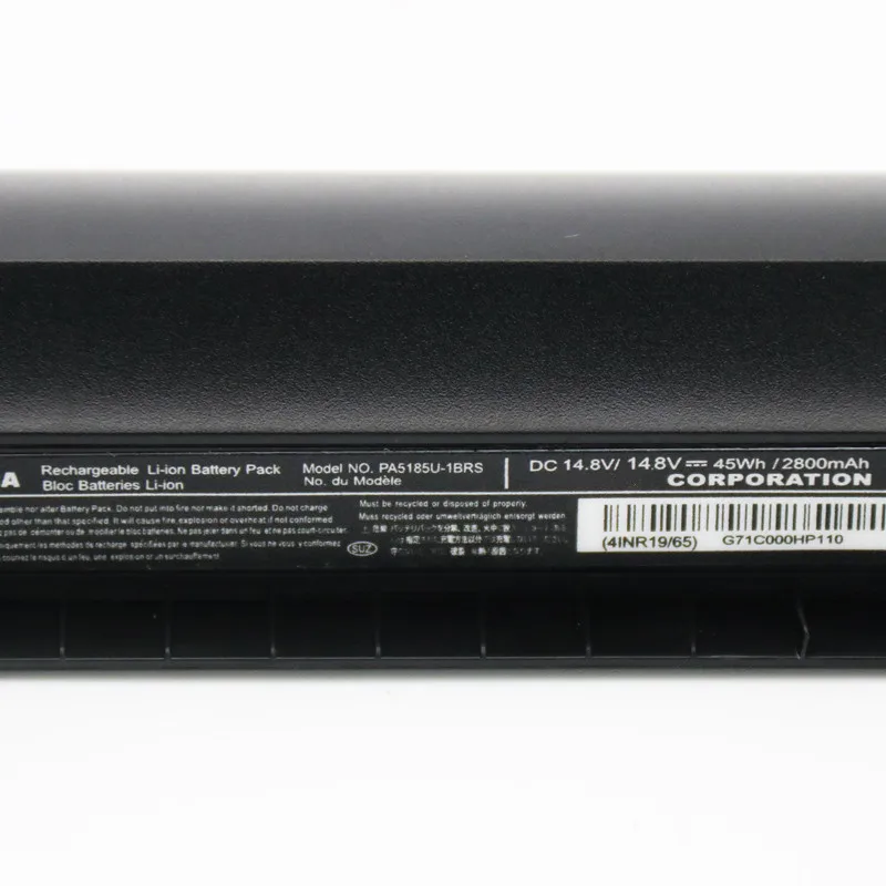 Batería para portátil Toshiba Satellite C50, C55D, C55T, L55, S50, PA5185U, 14,8 V, 45Wh, PA5185U-1BRS, PA5184U-1BRS, nueva - imagen 4