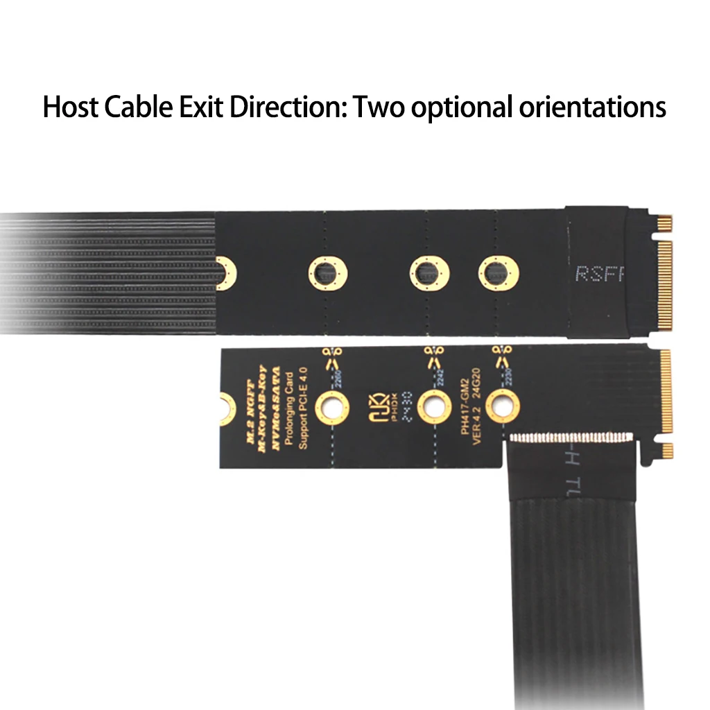 Para NGFF M.2 M-KEY y B-KEY NVME Cable de extensión SSD PCIe4.0 SATA 64Gbps para M.2 NVME PCI-E 4,0x4 PC portátil Cable adaptador externo - imagen 5