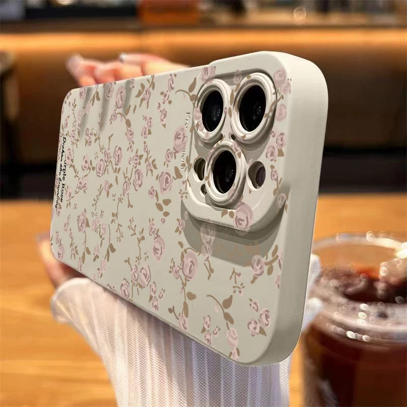 Funda de teléfono suave con flores rosas Vintage para Xiaomi 11 Lite 5G NE 14 13T 13 12T 12 12X Poco F6 F5 X6 X5 X3 M6 Pro Funda - imagen 2