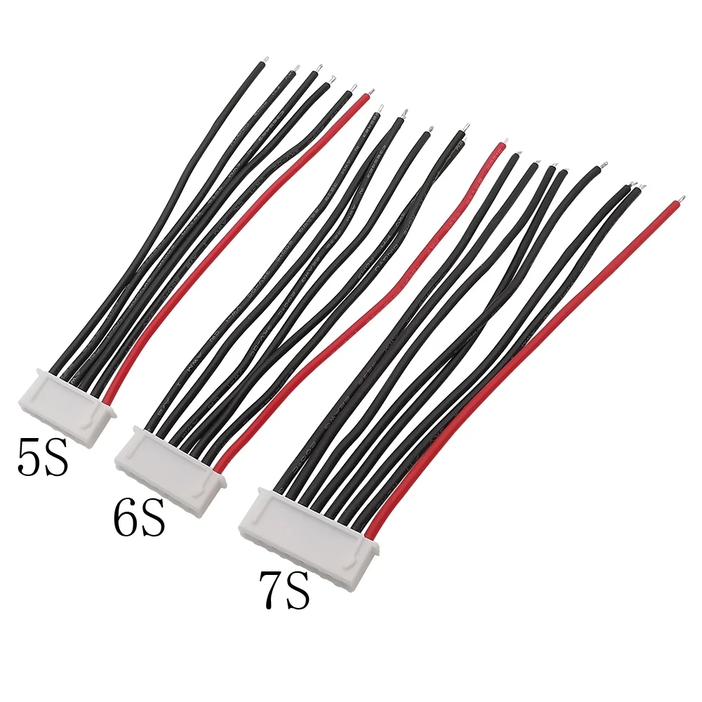 Conector de Cable de equilibrio de batería LiPo, equilibrador de Cable de silicona, 150mm, 22AWG, JST XH 1s 2s 3s 4s 6s 7s, 5 uds. - imagen 3